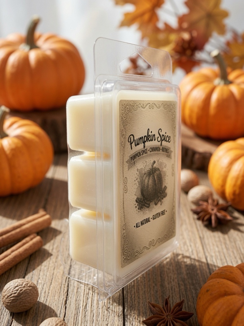 Pumpkin Spice Wax Melts - Pumpkin Cinnamon Nutmeg Scent - Picture 2 of 2